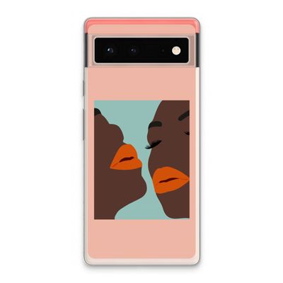 Orange lips: Google Pixel 6 Transparant Hoesje
