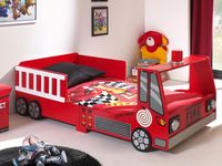 Bed Junior BRANDWEERWAGEN 70x140 cm rood