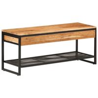 VidaXL Schoenenbankje 110x35x45 cm massief acaciahout en ijzer