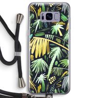 Tropical Palms Dark: Samsung Galaxy S8 Transparant Hoesje met koord