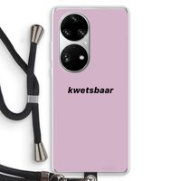 kwetsbaar: Huawei P50 Pro Transparant Hoesje met koord