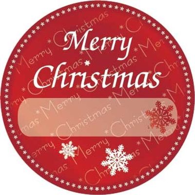 Stickers Merry Christmas Rood