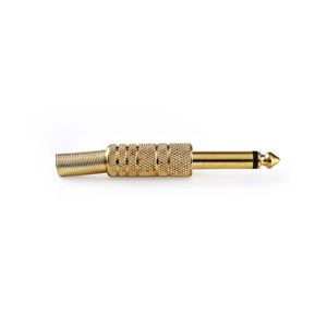 Nedis 6,3mm jack plug mono goud met trekontlasting