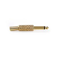 Nedis 6,3mm jack plug mono goud met trekontlasting - thumbnail