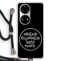Vriendelijkheid: Huawei P50 Pro Transparant Hoesje met koord