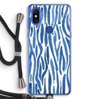 Blauwe nerven: Xiaomi Mi Mix 3 Transparant Hoesje met koord
