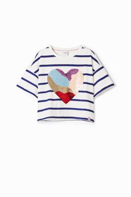 Hartjes gestreepte jurk - BLUE - 7/8