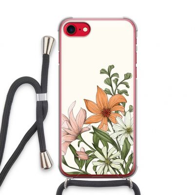 Floral bouquet: iPhone SE 2020 Transparant Hoesje met koord