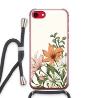 Floral bouquet: iPhone SE 2020 Transparant Hoesje met koord