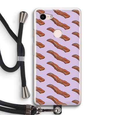 Bacon to my eggs #2: Pixel 3 Transparant Hoesje met koord