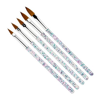 3 stuks Nail Art Crystal Brush UV Gel Builder schilderij dotting pen carving tips manicure salon tools
