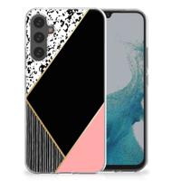 Samsung Galaxy A34 | TPU Hoesje | Zwart Roze Vormen