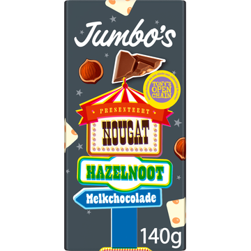 Jumbo&apos;s Melkchocolade Nougat Hazelnoot 140 g