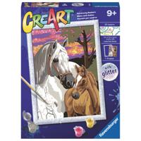 Ravensburger CreArt Schilderen op nummer zonsondergangpaarden