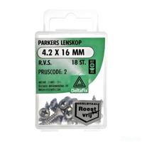 Parkers 4,2x16mm rvs 18st - Deltafix