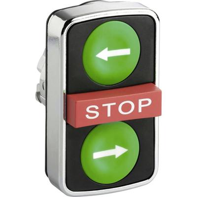 Schneider Electric ZB4BA73133 ZB4BA73133 Terugstelbaar (Ø) 22 mm ←/STOP/→ Chroom 1 stuk(s)