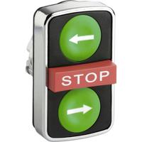 Schneider Electric ZB4BA73133 ZB4BA73133 Terugstelbaar (Ø) 22 mm ←/STOP/→ Chroom 1 stuk(s)