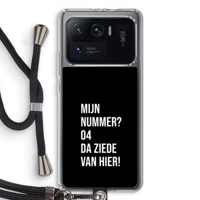 Da ziede van hier - Zwart: Xiaomi Mi 11 Ultra Transparant Hoesje met koord