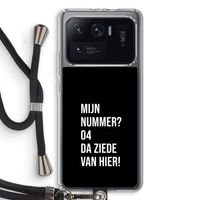 Da ziede van hier - Zwart: Xiaomi Mi 11 Ultra Transparant Hoesje met koord