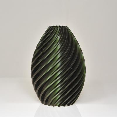 Heather 3D vaas 19x13cm Groen Metallic