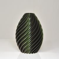 Heather 3D vaas 19x13cm Groen Metallic