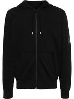 C.P. Company hoodie en coton à patch logo - Noir - thumbnail