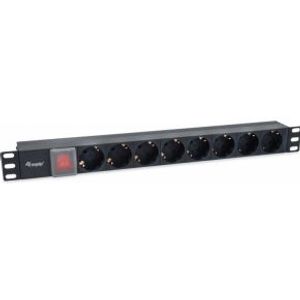 Equip 333286 energiedistributie 8 AC-uitgang(en) 1U Zwart