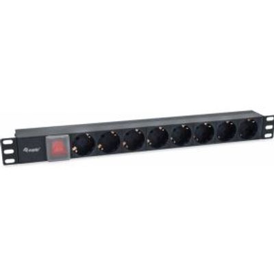 Equip 333286 energiedistributie 8 AC-uitgang(en) 1U Zwart