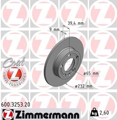Remschijf Coat Z 600325320