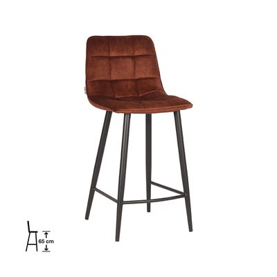 LABEL51 Barkruk Jelt - Rust - Velours - Zithoogte 66