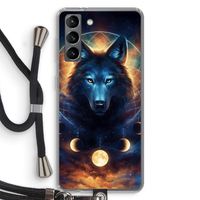 Wolf Dreamcatcher: Samsung Galaxy S21 Transparant Hoesje met koord