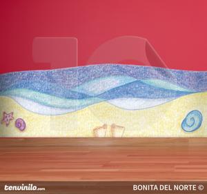 Sticker strand zand zee