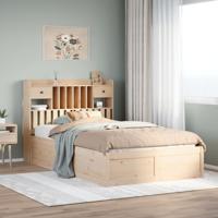 Bedframe zonder matras massief grenenhout 135x190 cm