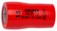 Knipex Steeksleutelinzetstuk voor zeskantschroeven | Binnenvierkant 3/8" | Lengte 46 mm - 98 37 15