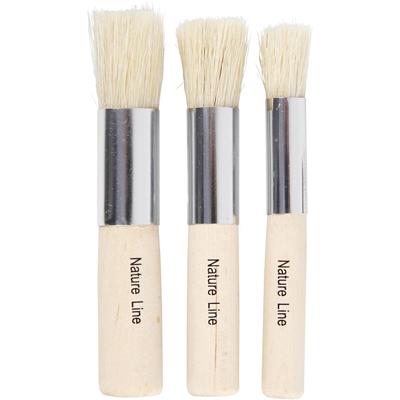 Creativ Company Tamponeerkwasten, l: 10 cm, b: 11-17 mm, d 11+14+17 mm, rond, 3 stuk/ 1 doos