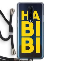 Habibi Blue: OnePlus 7 Pro Transparant Hoesje met koord