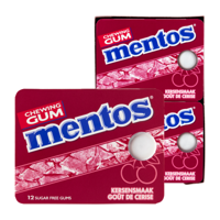 Mentos kauwgom cherry blister (12 stuks)
