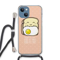 Sleep All Day: iPhone 13 Transparant Hoesje met koord