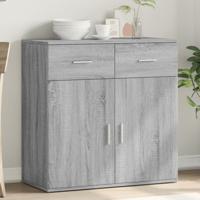 Dressoir 79x38x80 cm bewerkt hout grijs sonoma