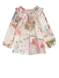 ZIMMERMANN Kids blouse à fleurs - Tons neutres