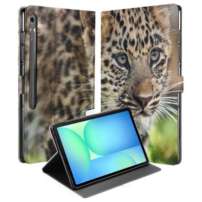 Samsung Galaxy Tab S10 FE Plus | Book Case | Hoesje met Standaard Baby Leopard Samsung Galaxy Tab S10 FE Plus | Book Case | Hoesje met Standaard Baby Leopard