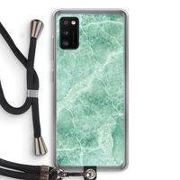 Groen marmer: Samsung Galaxy A41 Transparant Hoesje met koord