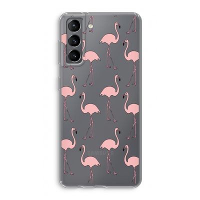 Anything Flamingoes: Samsung Galaxy S21 Transparant Hoesje