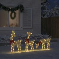 VidaXL Kerstdecoratie rendier 3 st 90 led&apos;s warmwit