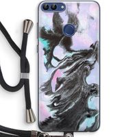 Pastel zwart: Huawei P Smart (2018) Transparant Hoesje met koord