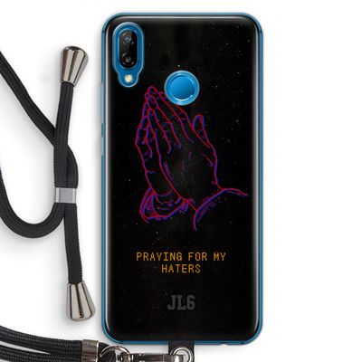Praying For My Haters: Huawei P20 Lite Transparant Hoesje met koord