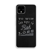 Risk loss: Pixel 4 Transparant Hoesje