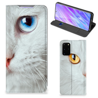 Samsung Galaxy S20 Plus Hoesje maken Witte Kat