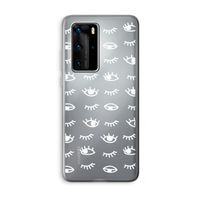 Eye pattern #3: Huawei P40 Pro Transparant Hoesje