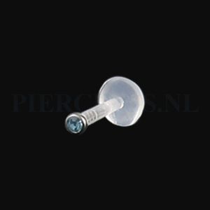 Labret 1.2 mm flexibel aquamarijn